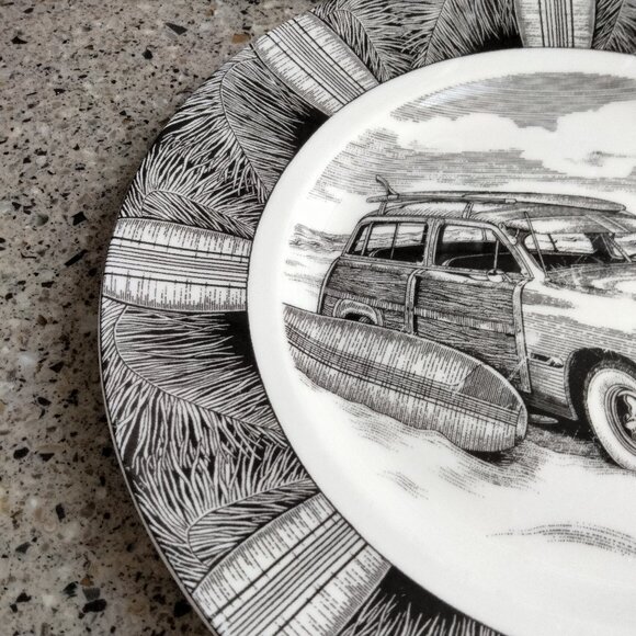 Slice of Life Surf Wood Station Wagon Collector's Dinner Plate - Picture 2 of 6
